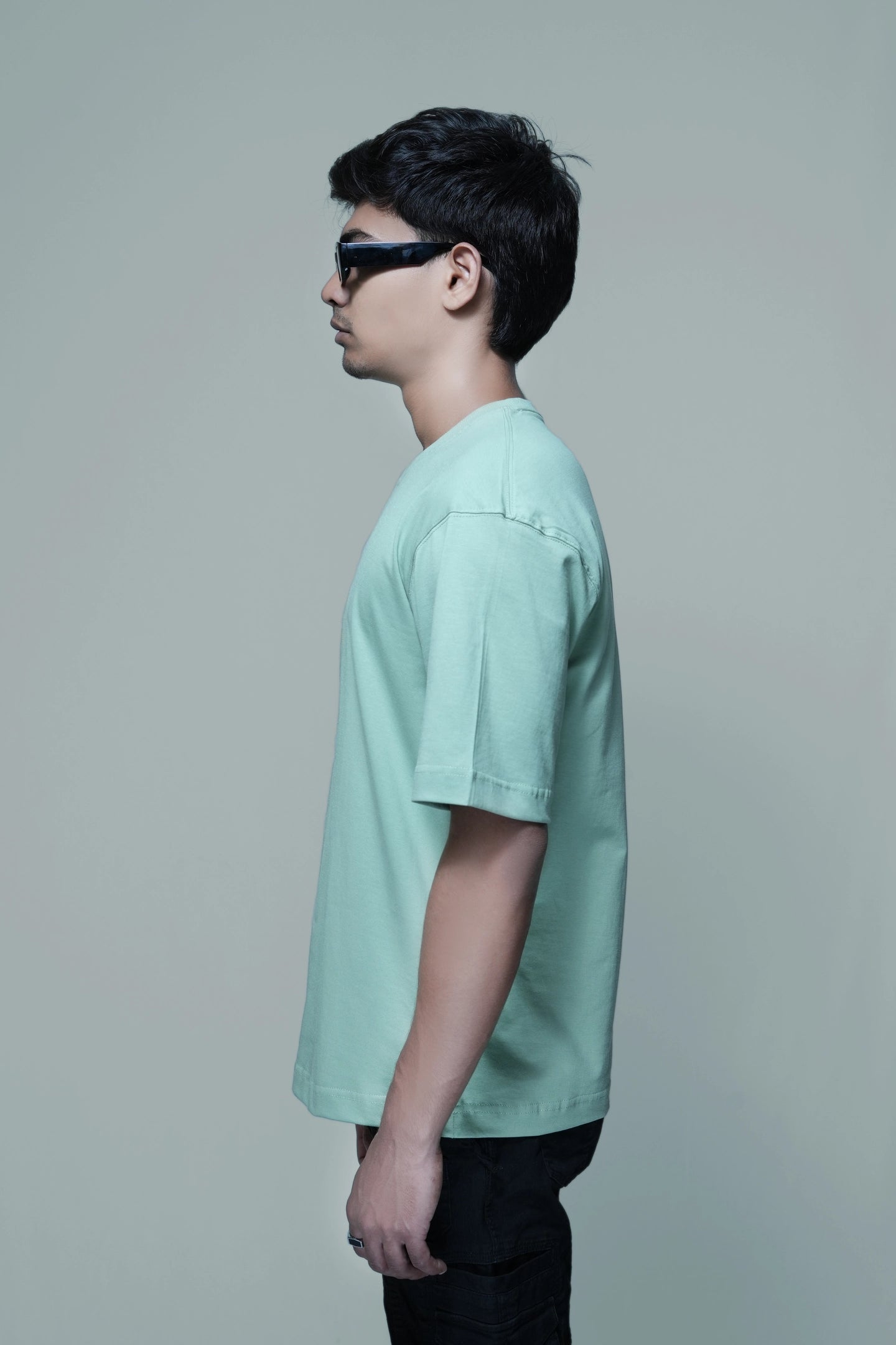 Sage Green Solid Oversize Premium Unisex T-shirt